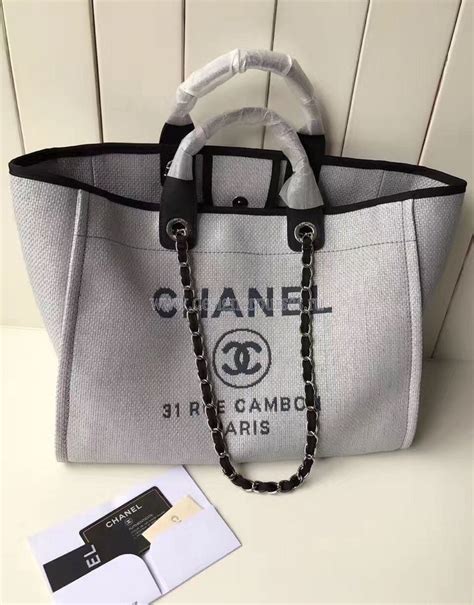 chanel canvas tote bag ebay